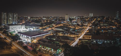 Free stock photo of city, landscape, night photograph