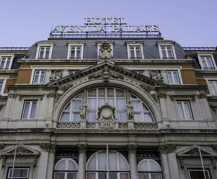 Facade Of Avenida Hotel Palace In Lisbon