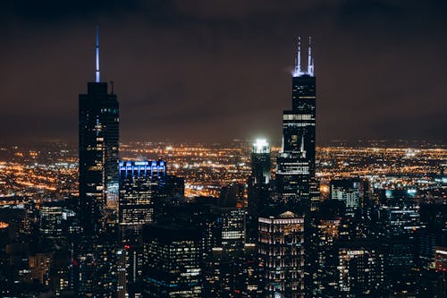 Ilmainen kuvapankkikuva tunnisteilla arkkitehtuuri, chicago, ilta Kuvapankkikuva