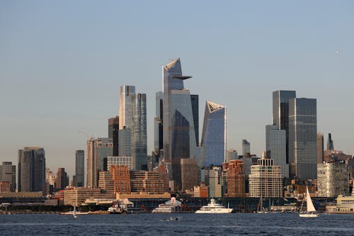 Skyscrapers on Sea Coast in New York