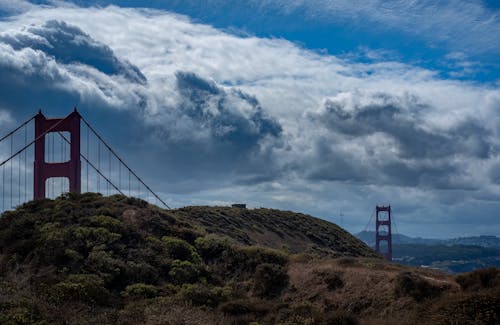 Hills and Golden Gate Bridge behind