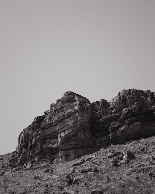 Barren Rocks in Black and White