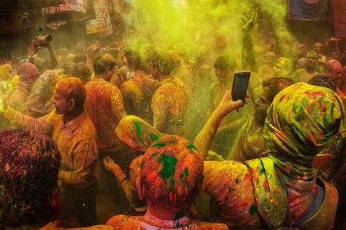 People Celebrating Holi Festival 