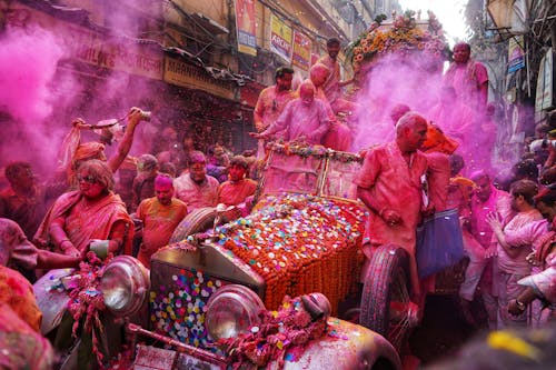 People Celebrating Holi Festival