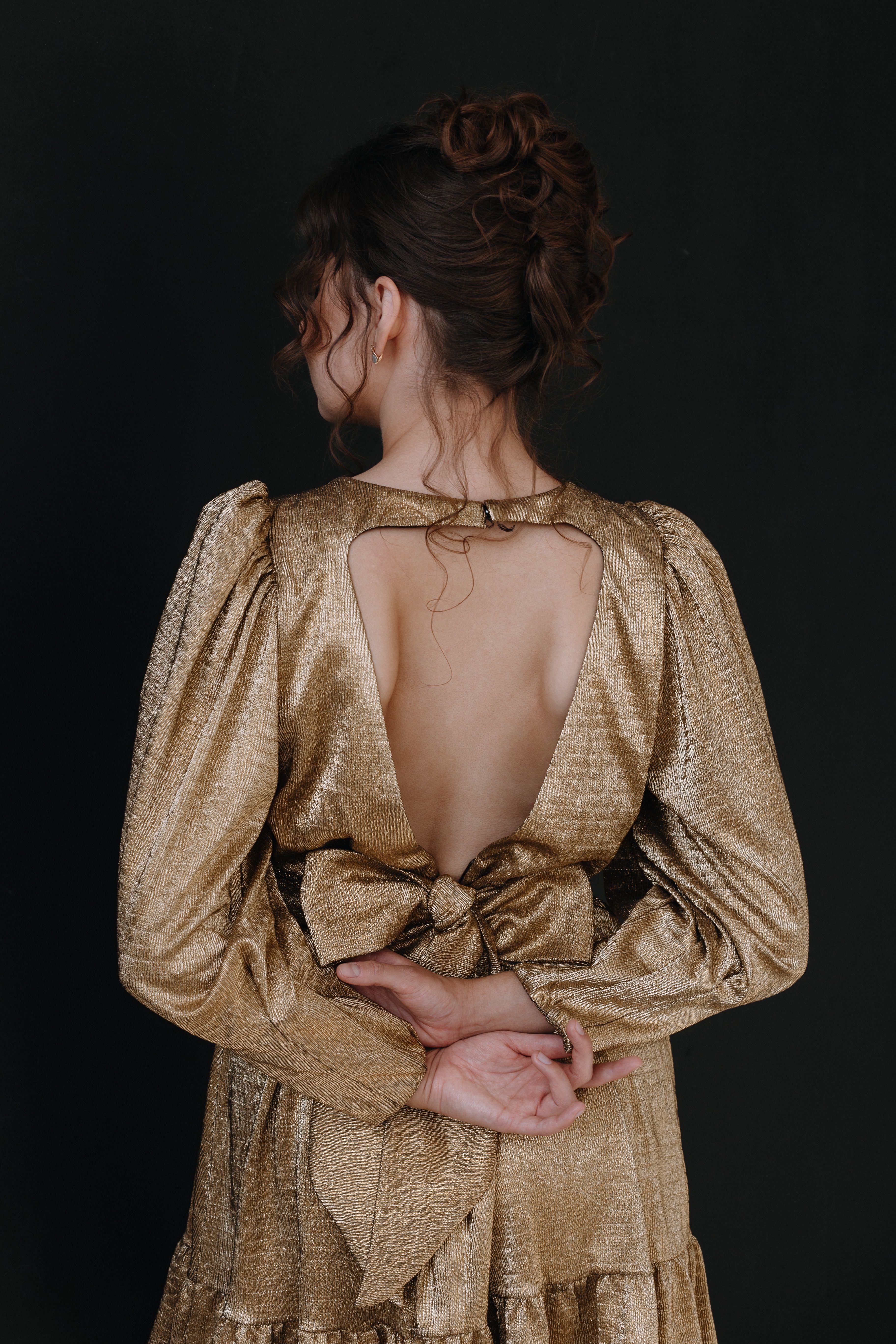 elegant-woman-in-dress-in-back-view-free-stock-photo