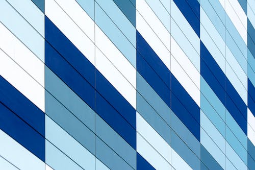 Gratis stockfoto met blauw en wit, geometrisch, gevel