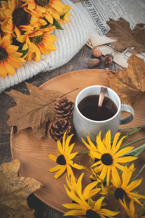 Flowers and Cup of Coffee