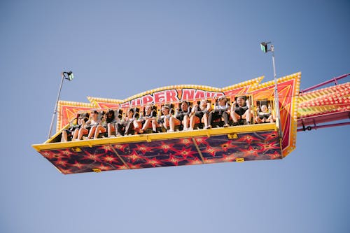 Young People on a Funfair Ride