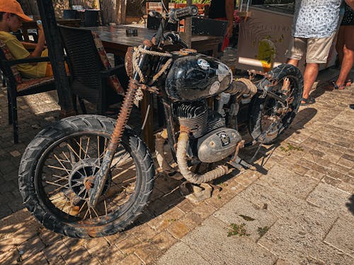 Бесплатное стоковое фото с байк, черный мотоцикл