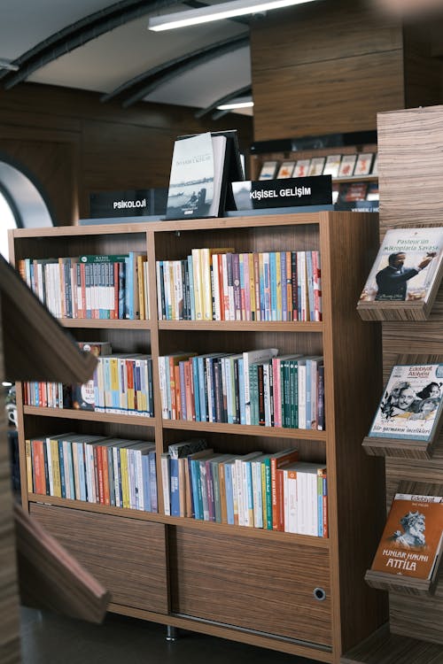A Bookcase Full of Books in a Store 