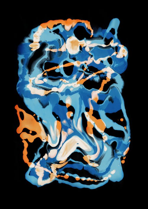 Imagine de stoc gratuită din abstract, acrilice pictura, albastru