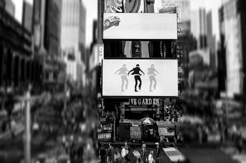 Kostenloses Stock Foto zu b amp w, time square