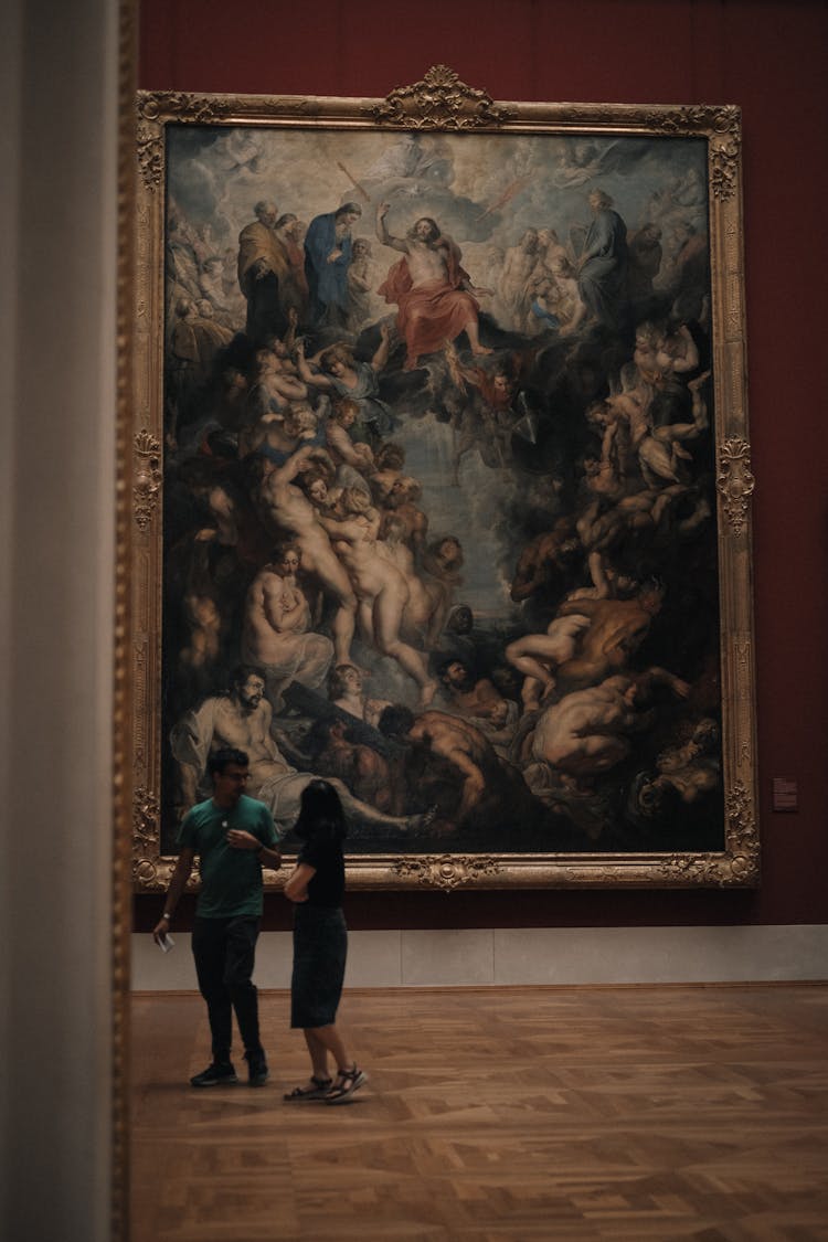 Young Couple In A Museum 