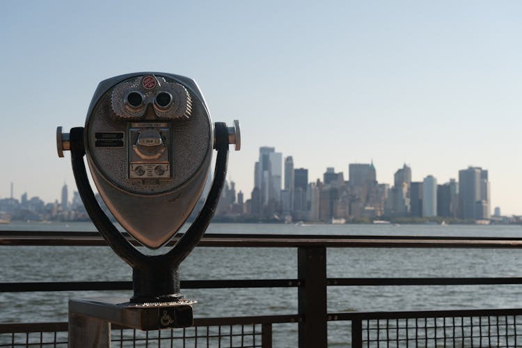 Binoculars On Sea Shore In New York