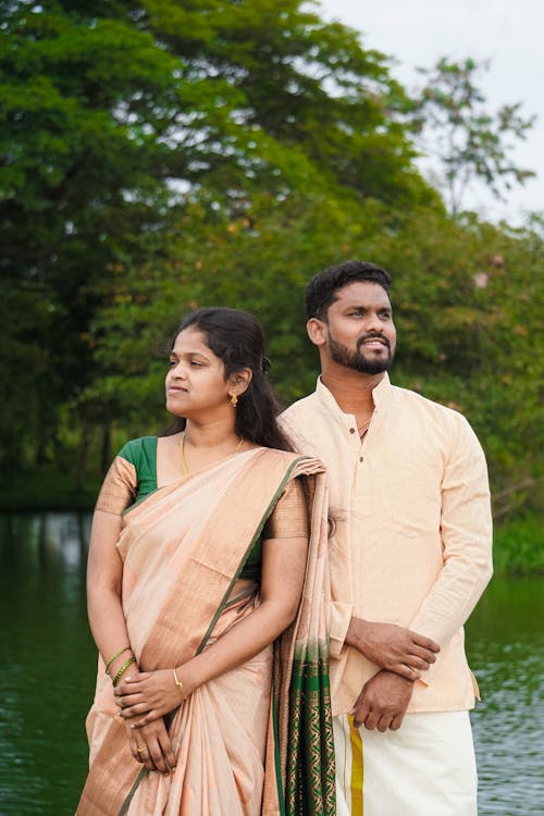 Portrait of Couple in Traditional Clothing