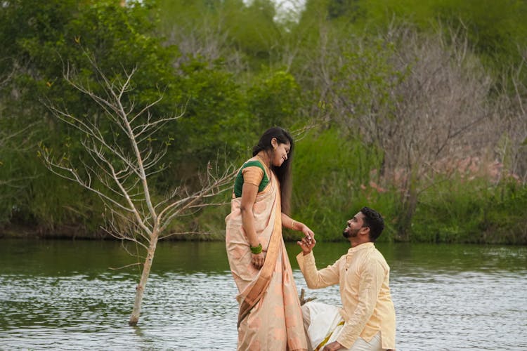 A Man Proposing To A Woman 