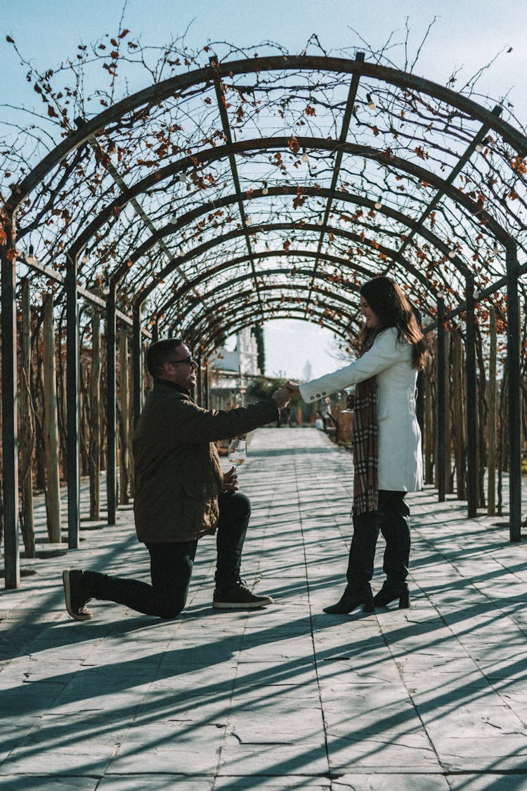 Man Proposing Engagement To Woman