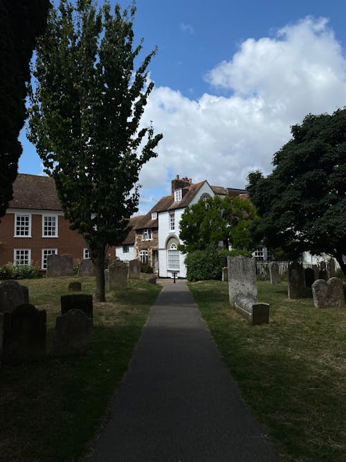 Footpath in Cemetery Leading to Town