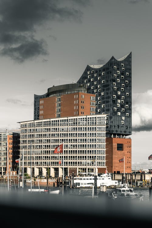 Foto stok gratis cityscape, elbphilharmonie, Hamburg