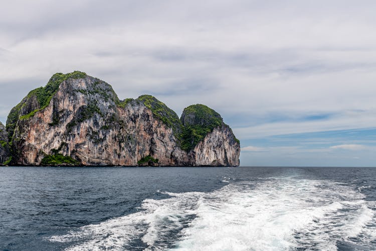 Rocky Island On Sea Coast