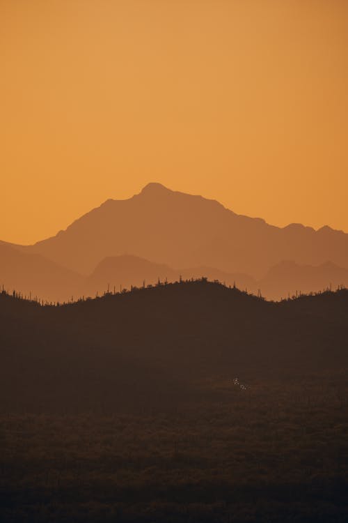 Imagine de stoc gratuită din apus, fotografiere verticală, munți