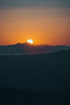 Stunning sunset view over Tucson's hills highlighting nature's silhouette beauty.