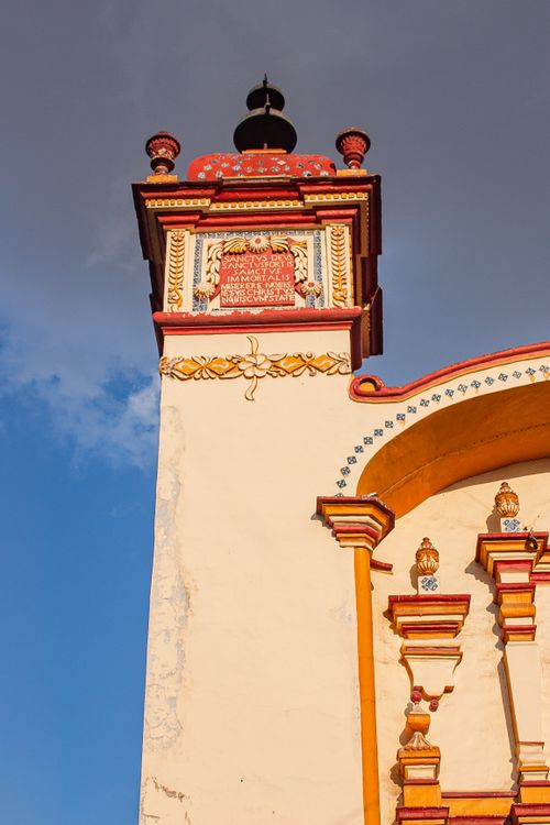 Free A beautifully detailed church tower in Toluca, showcasing traditional Mexican architecture. Stock Photo