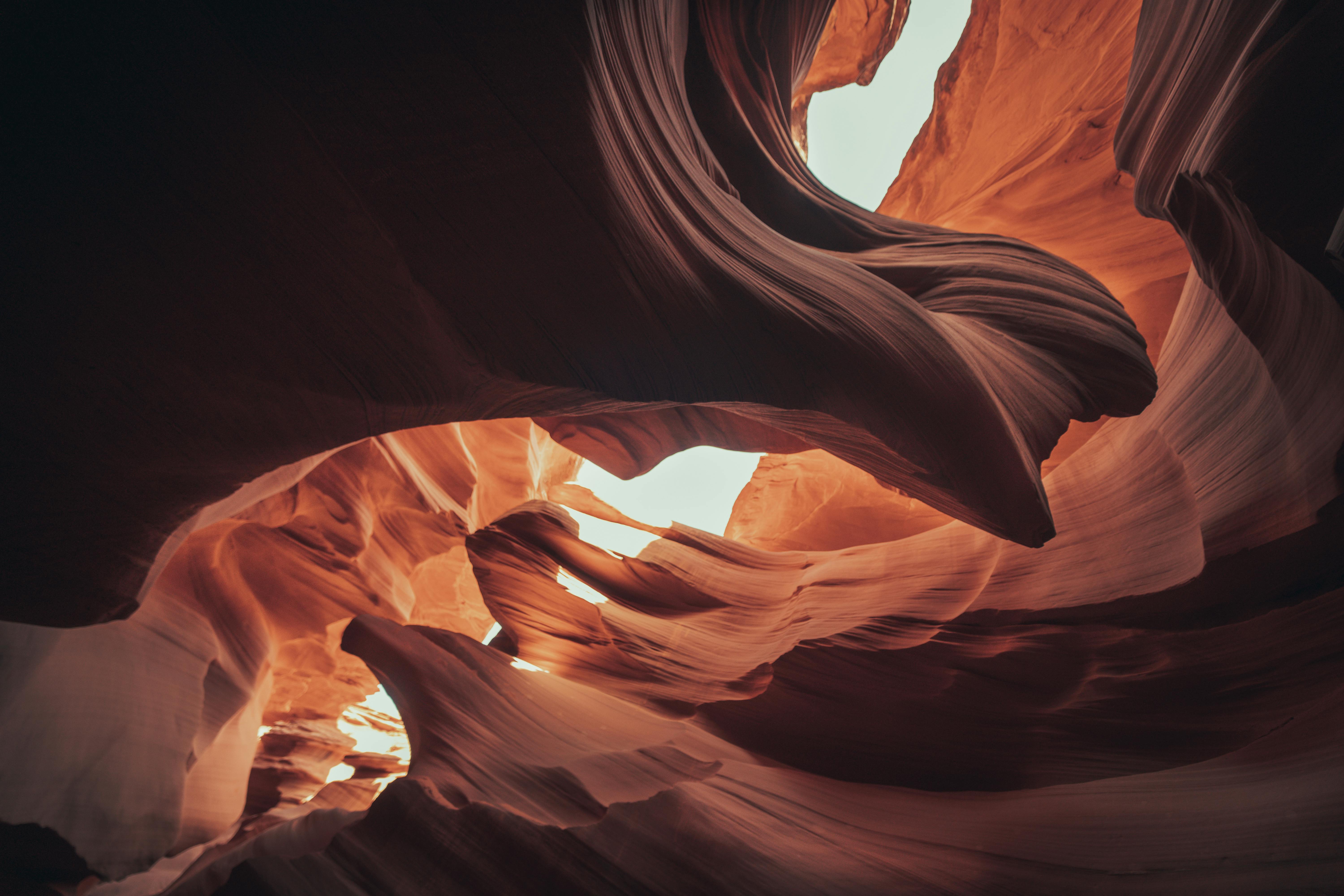 sandstone formations of antelope canyon