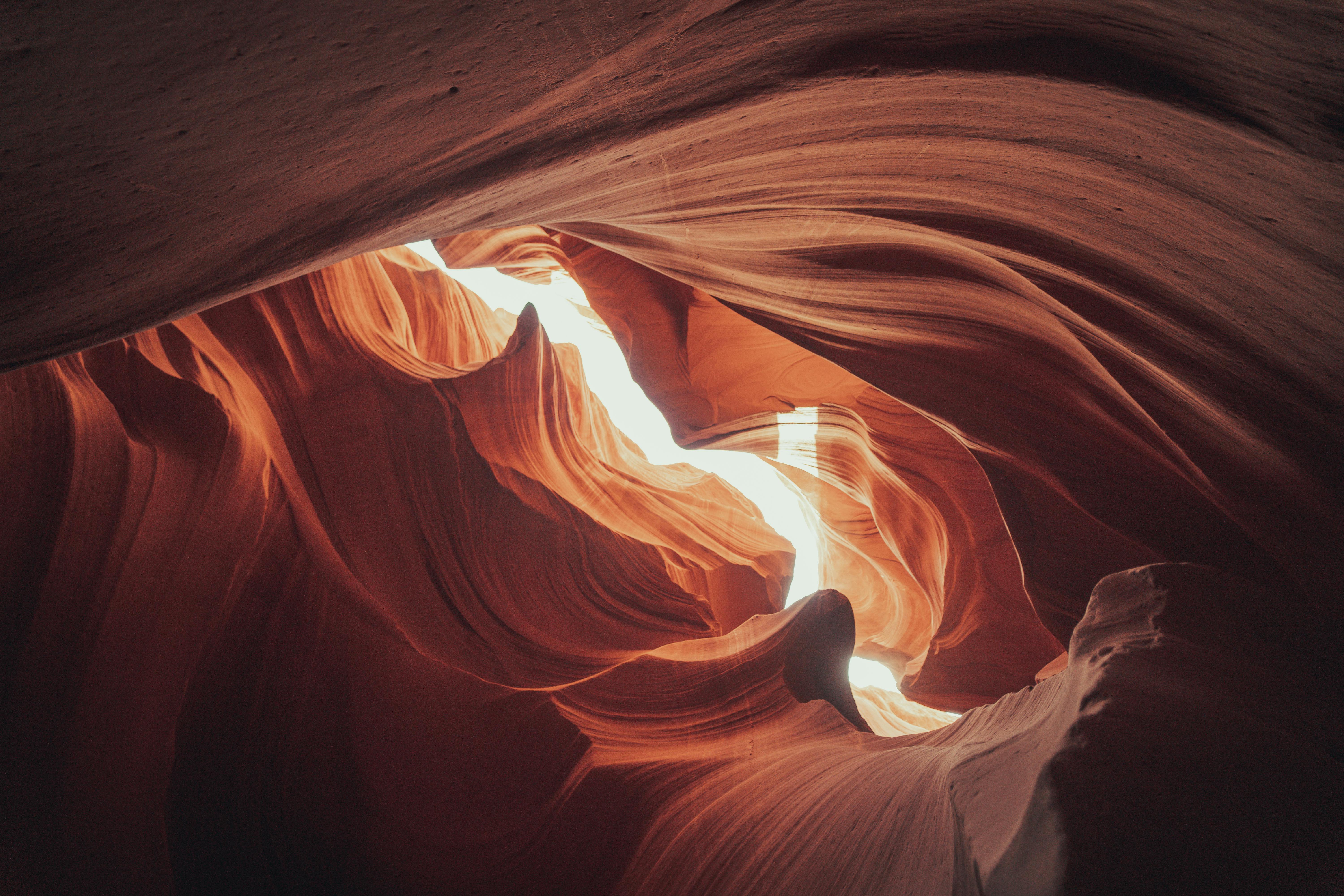 sunlight seen from antelope canyon