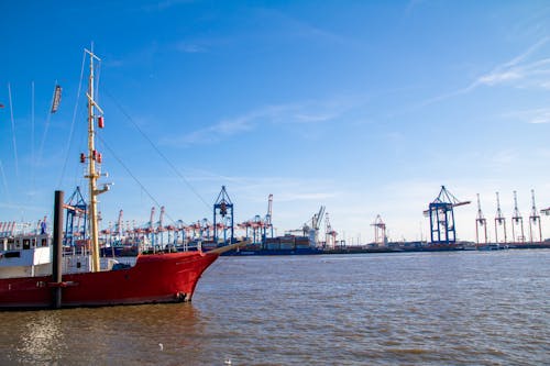 Sailboat in Hamburg Harbor