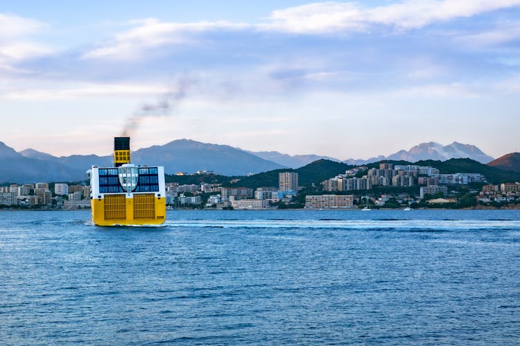 Ferry By Corsica Island