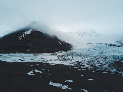 Winter Panorama of Black Mountain and Glacier