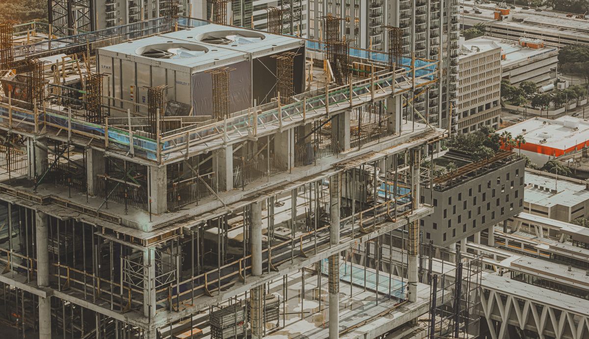 Aerial construction operation