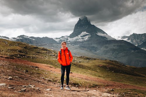 Woman Hiking in Mountains