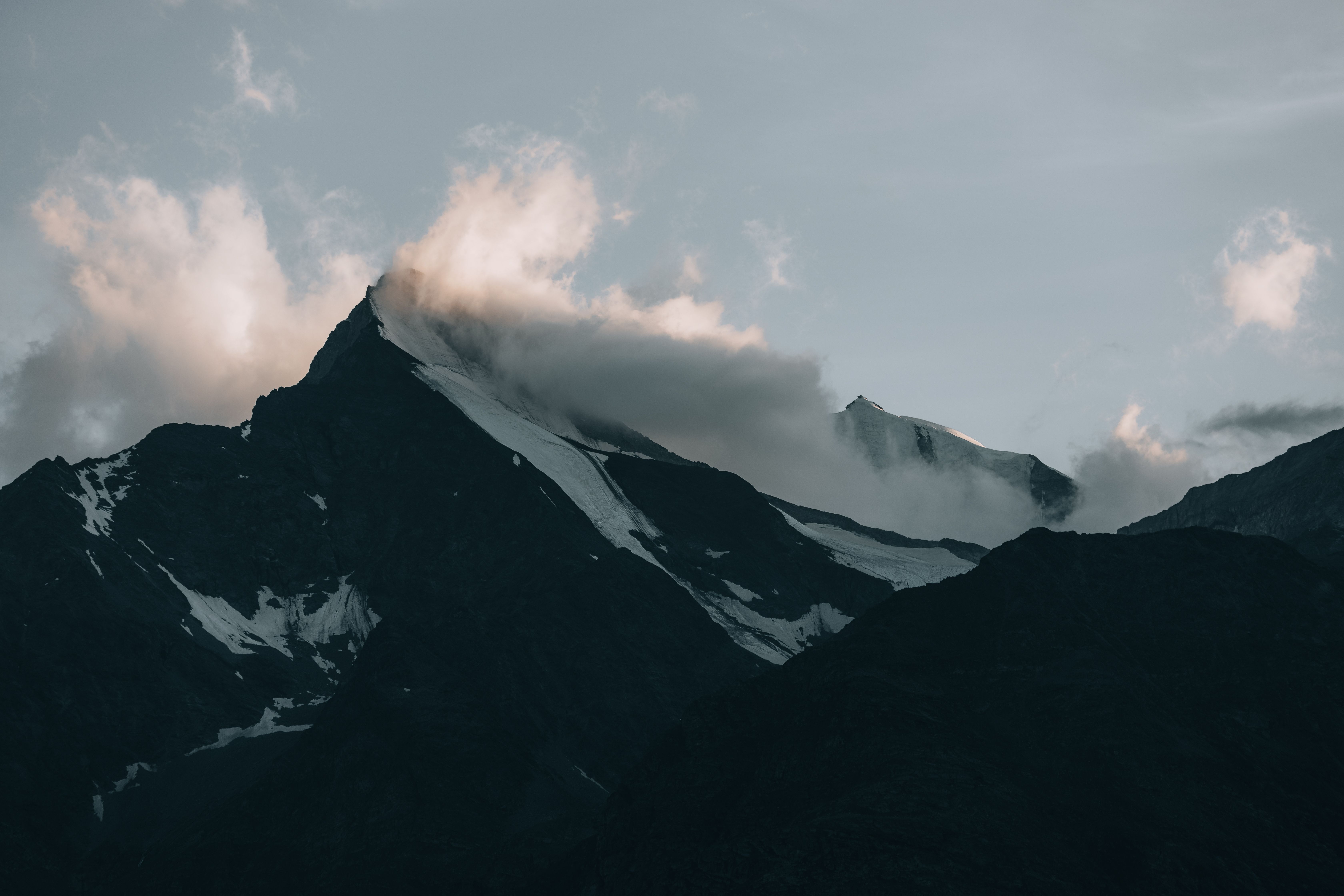 Mountain Peak Covered with Clouds · Free Stock Photo