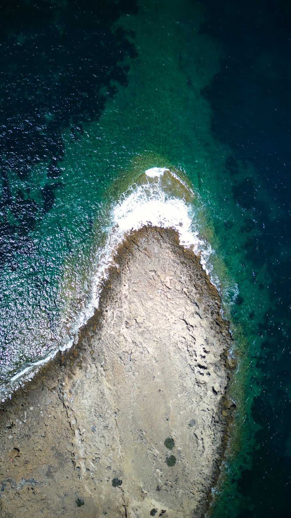 Limba de nisip de la Prasonisi, Rodos, cu mare pe ambele părți