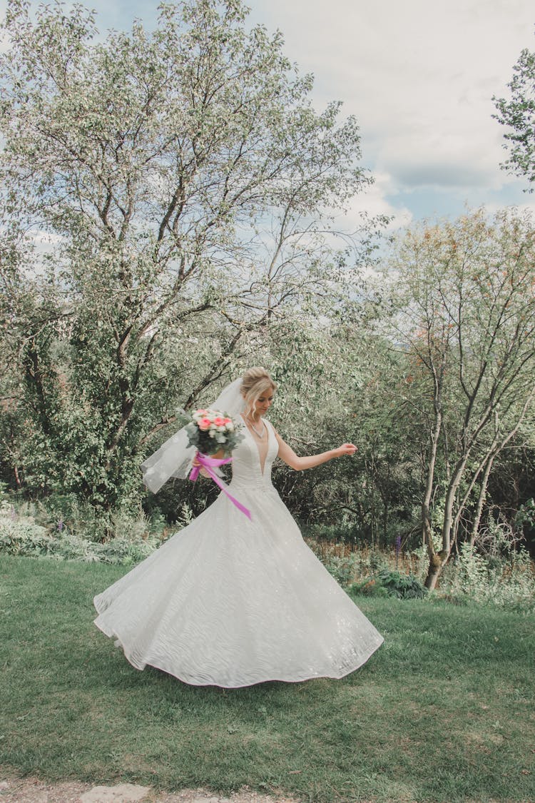 Bride In A Park