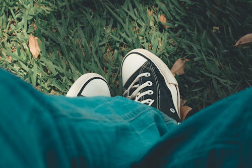 Person Sitting on Grass