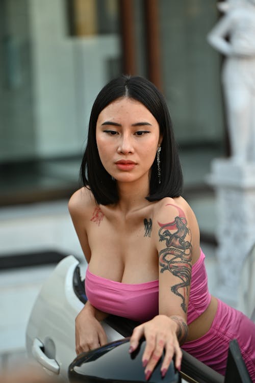 亞洲女人, 刺青, 可愛 的 免費圖庫相片