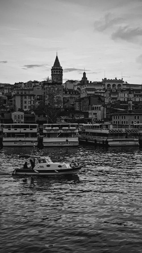 Základová fotografie zdarma na téma černobílý, cestování, galata věž