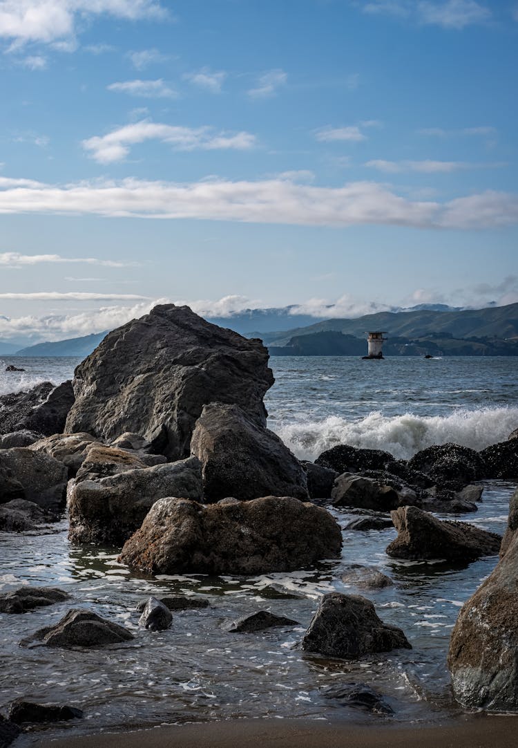 Rocks On Sea Shore