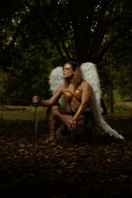 Foto d'estoc gratuïta de àngel ales, armadura antiga, artístic