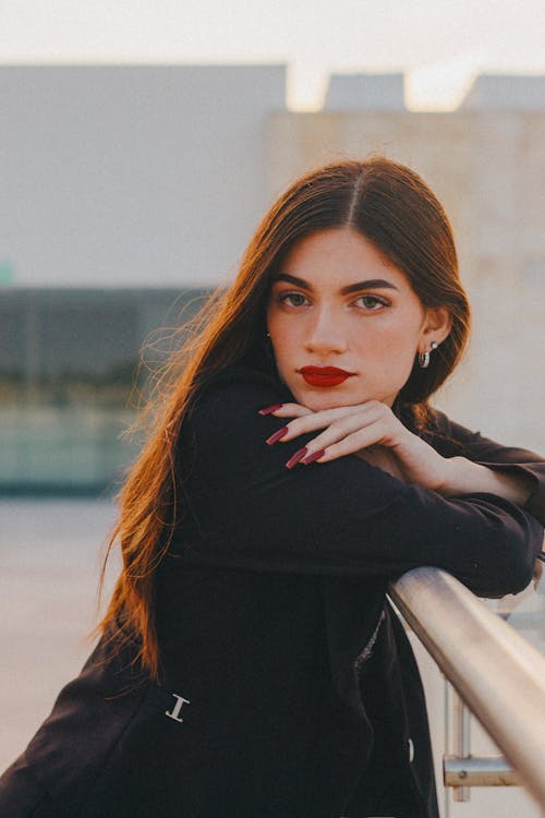 Portrait of Woman in Black Clothes