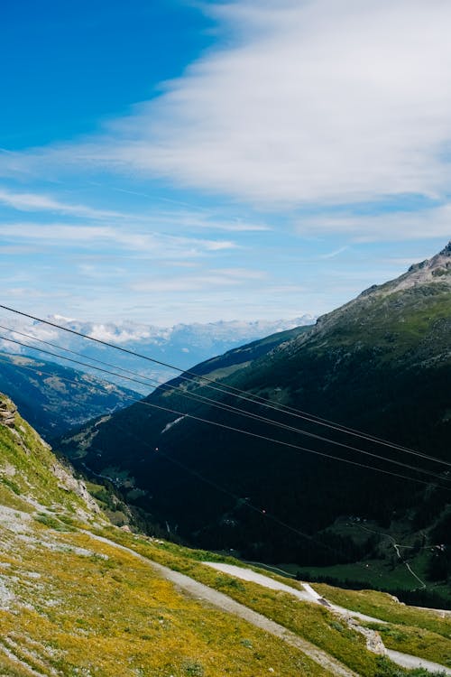 Cable Car in a Mountain Valley