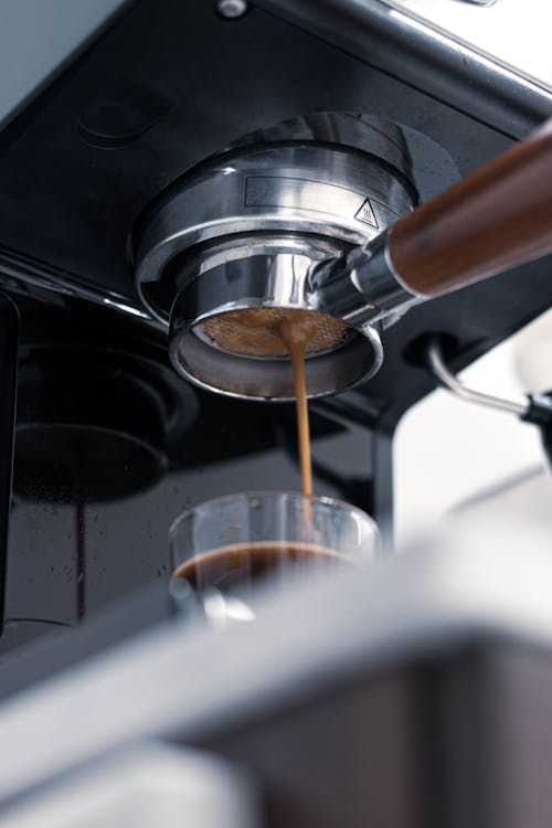 Brewing Espresso in Machine