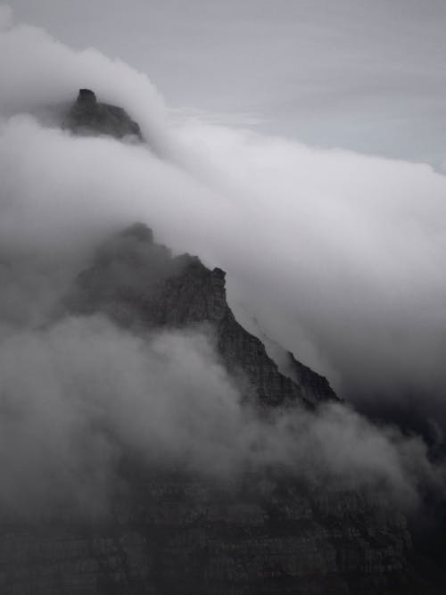 Clouds Covering Rocky Mountains Peaks