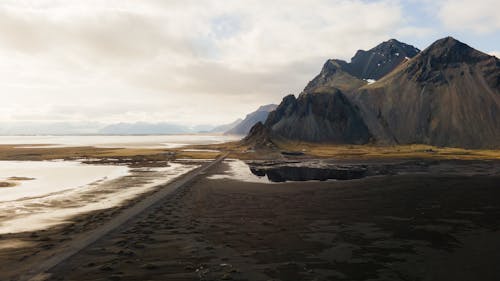 Ingyenes stockfotó drónfelvétel, Izland, kiszáradt témában