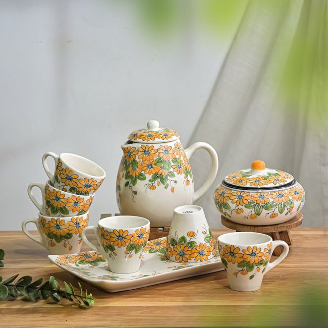 Hand-Painted Ceramic Cookware Set