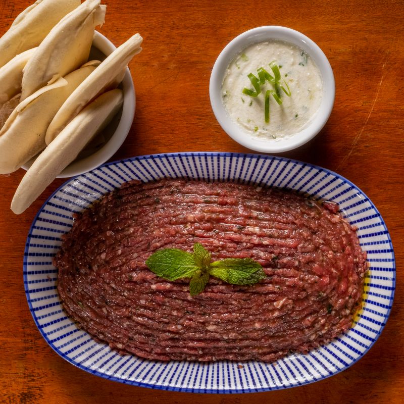 Baked Kibbeh Bites with Yogurt Mint Sauce