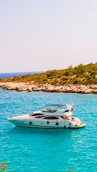 Explore luxury and serenity with a yacht anchored in the stunning turquoise waters of Silifke, Türkiye.
